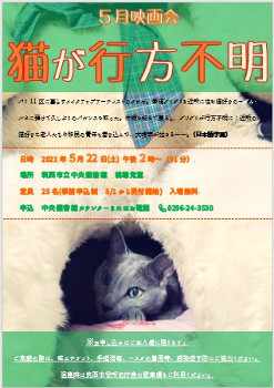 5月22日映画会「猫が行方不明」